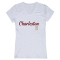Extra Large Script - White Charleston of College Womens T-Shirt,