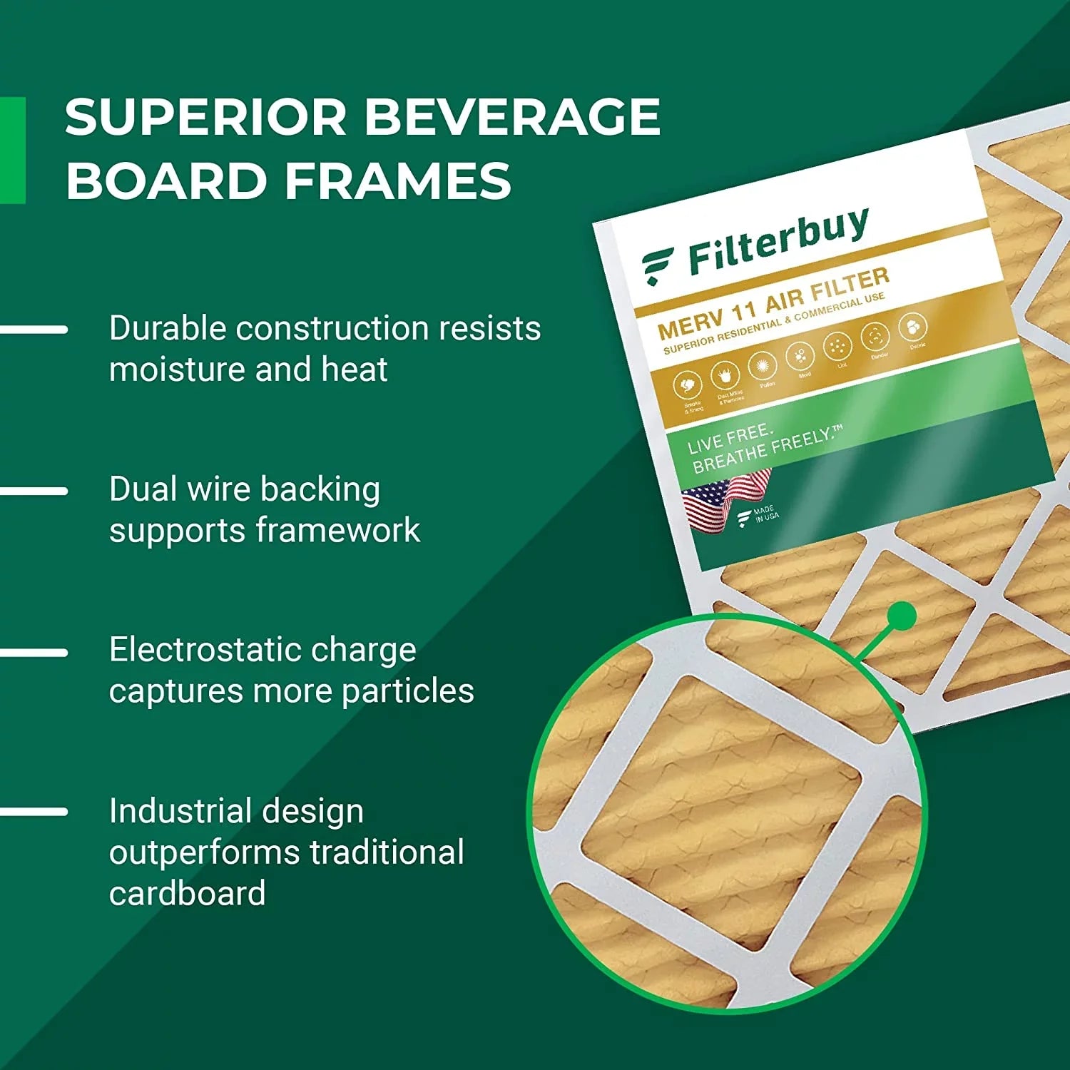 (2-Pack) 11 HVAC Filterbuy Filters Air Furnace Pleated 30x32x2 MERV AC