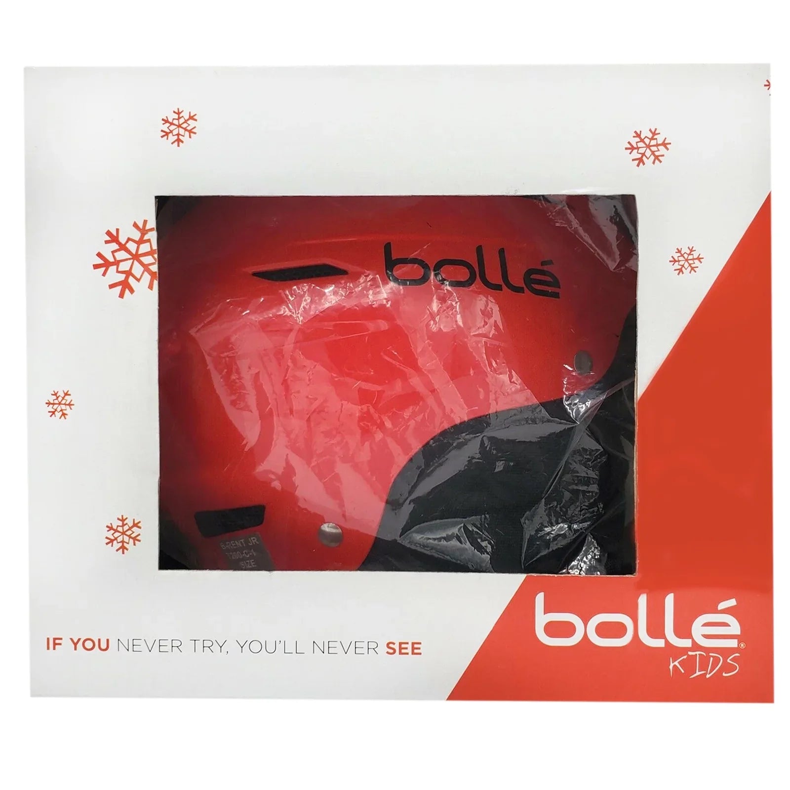 & Children's Shiny Sport Jr Red Black Bolle Helmet, Ski B-Rent