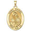 Gold Medal Yellow Pendants Picturesongold.Com Oval Necklace Adult-2/3x3/4 Saint Daniel Religious 14K