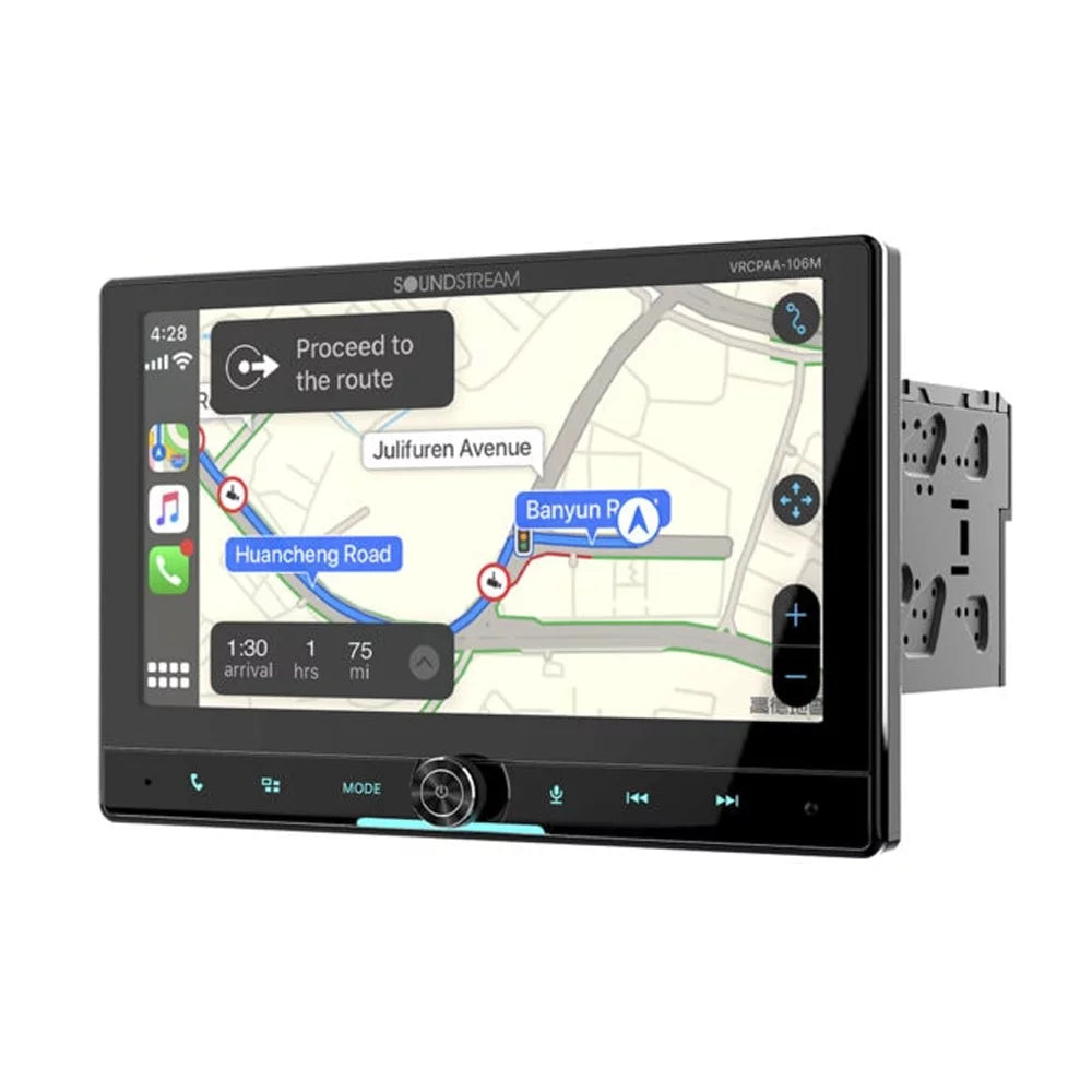 Mechless Android Rotating 360 Din & in. LCD 10.6 Up-Down Keys Sound Touch Carplay Auto 2 Stream