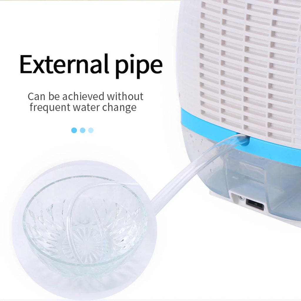 Remote Control Moisture Home White with Fichiouy Mini Air Absorber 500ml Dryer Dehumidifier Portable Mute