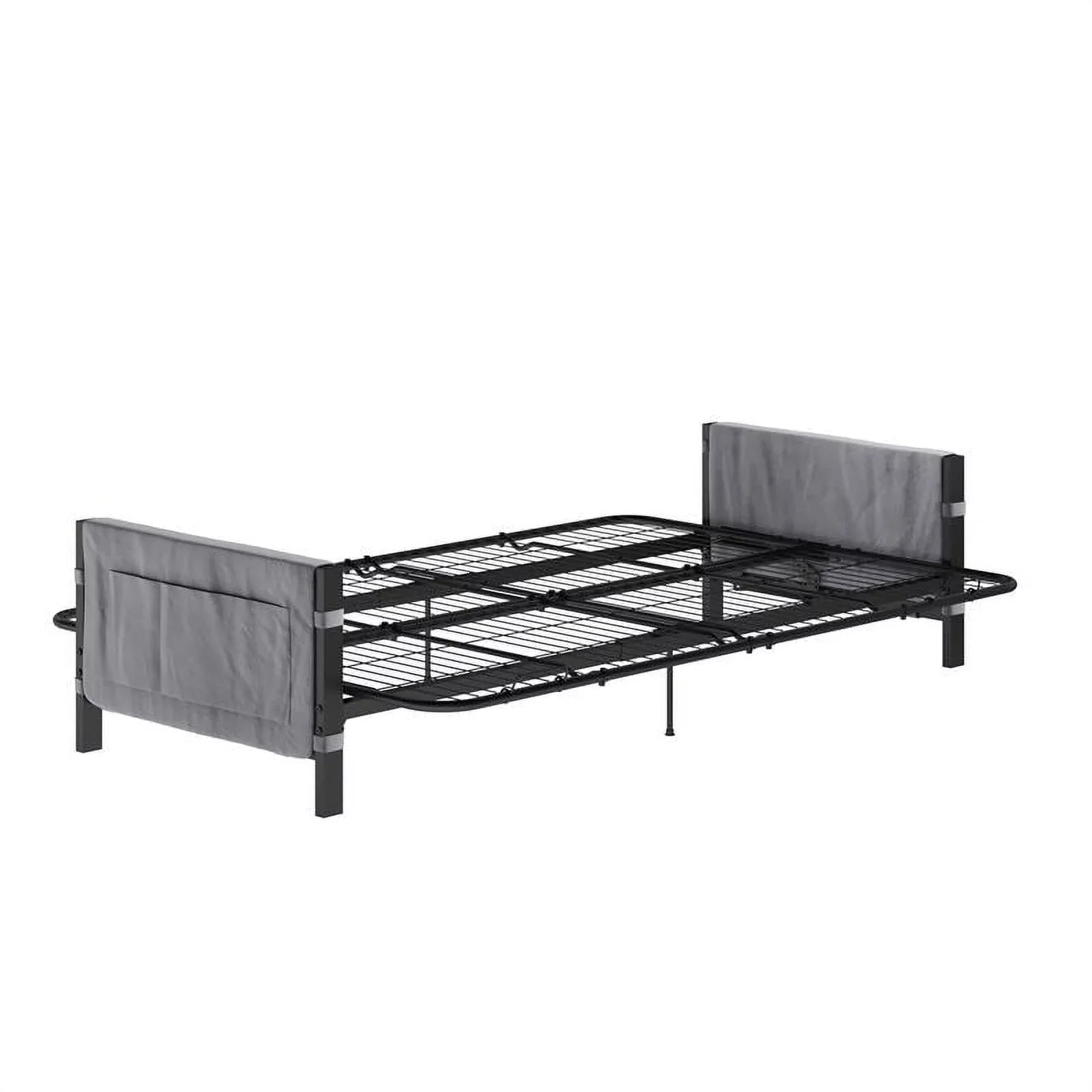 Futon Gray DHP Melbourne with Futon Storage Thermobonded in Mattress 6"