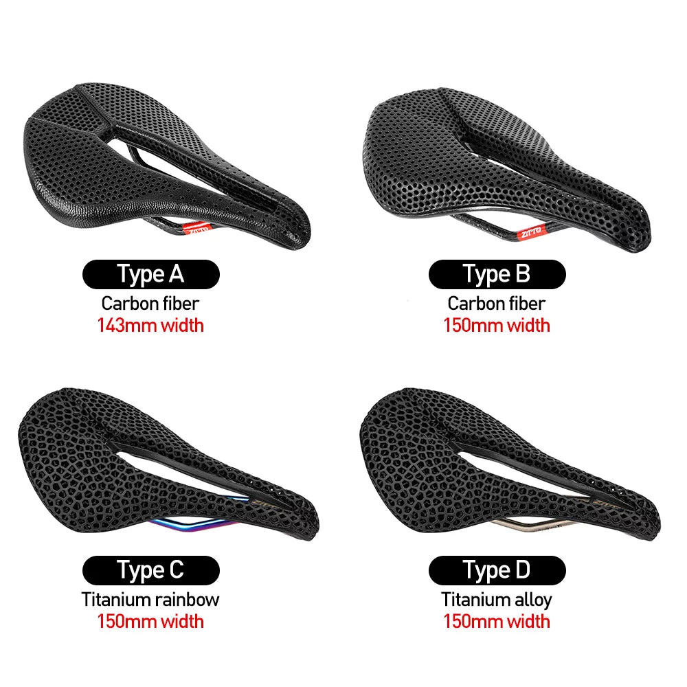 Cushion Seat Bike 3D MTB Printed Bike Cycling Road Honeycomb Comfortable Saddle