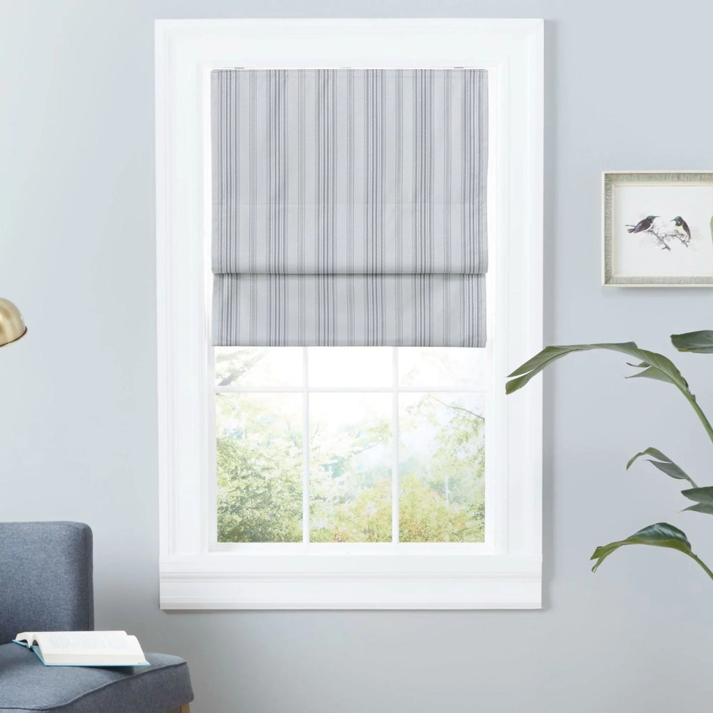 Grey 34"x64", Blackout Ricardo Shade, Exclusive Home Total Roman