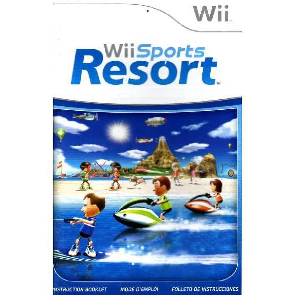 Wii Console Wii Home Resort Game White Nintendo Bundle Restored (Refurbished) With