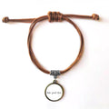 Poet Rope Famous Bracelet Jewelry This Lies Wristband Hide Leather Brown Quote Poetry