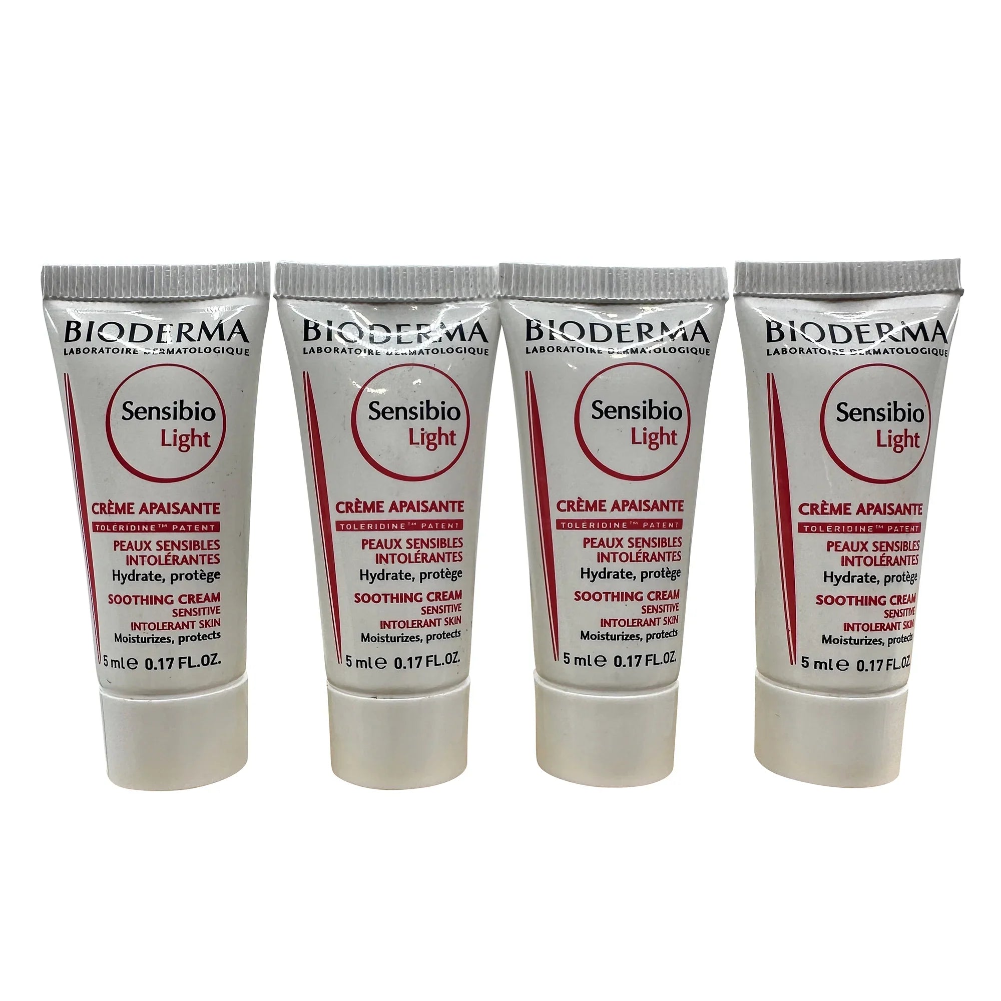 Light Sensibio Soothing of Skin & Cream 0.17 oz Intolerant Bioderma Sensitive 4 Set