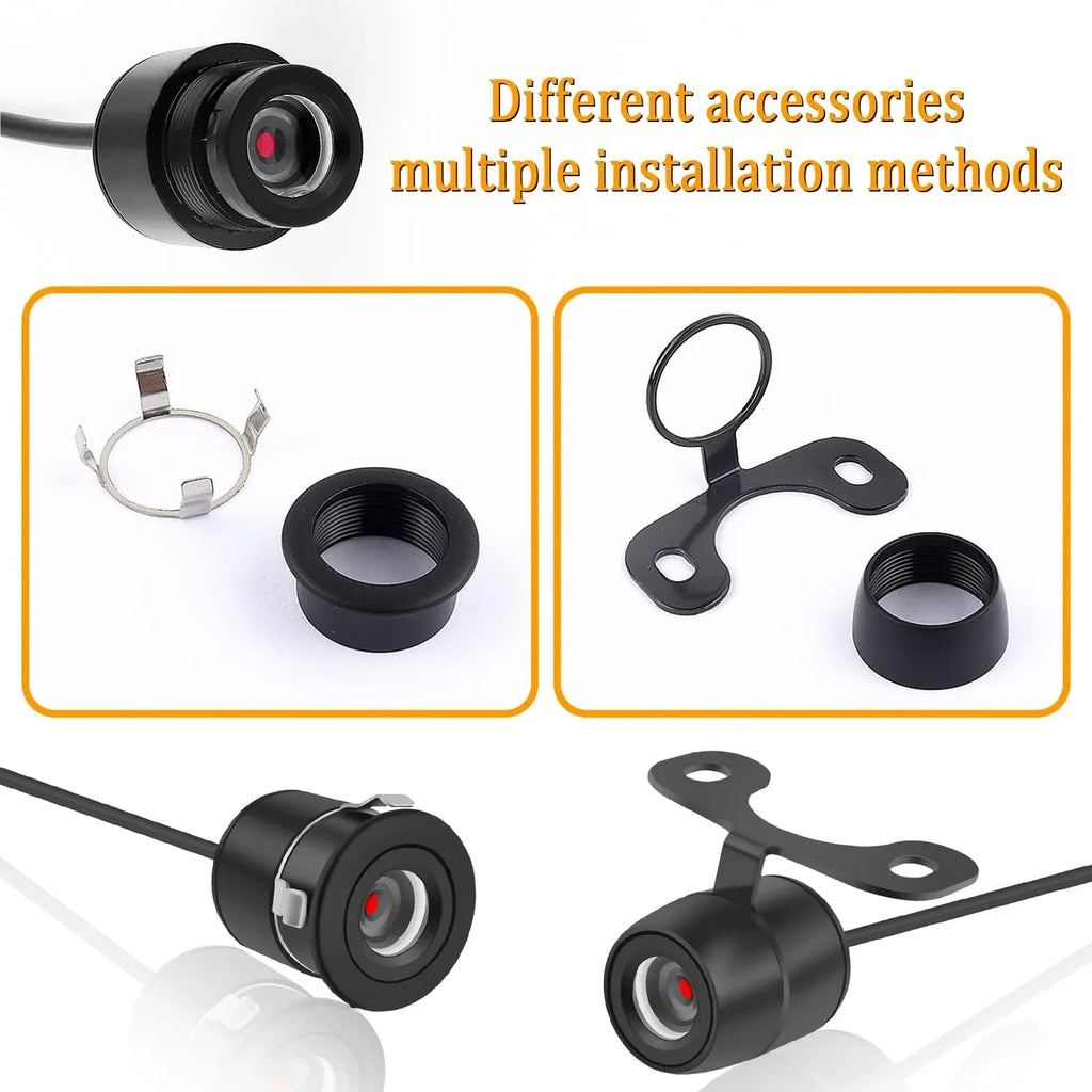 Camera Side - Front View with [HD Design Car - Dual Reverse Purpose Angle] Backup Vision] Rear [170°Wide Night Camera