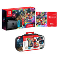 Joy-Con Red Nintendo Blue Console,Super Life Bundle: Super Mario Kart Switch Battery Deluxe 8 and 32GB Deluxe 8 Mario Travel Improved Case and Kart