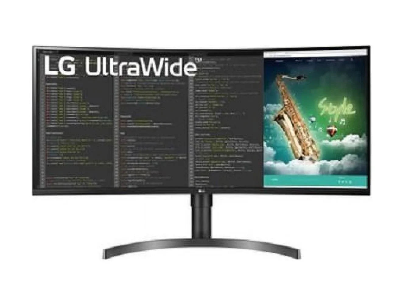 LCD 35WN65C-B Screen Class Gaming 35" Monitor, Curved Ultrawide WQHD LG 21:9
