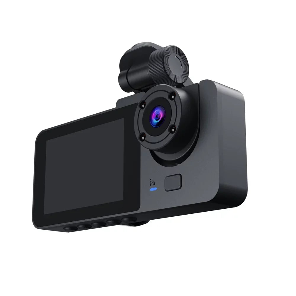 Loop Dash & DVR Rear 2 Detection Inside One-Key Recording Dashcam Screen Support Camera Shinysix Night-Vision Camera Recorder Front Inch 1080P Motion Driving & Lock