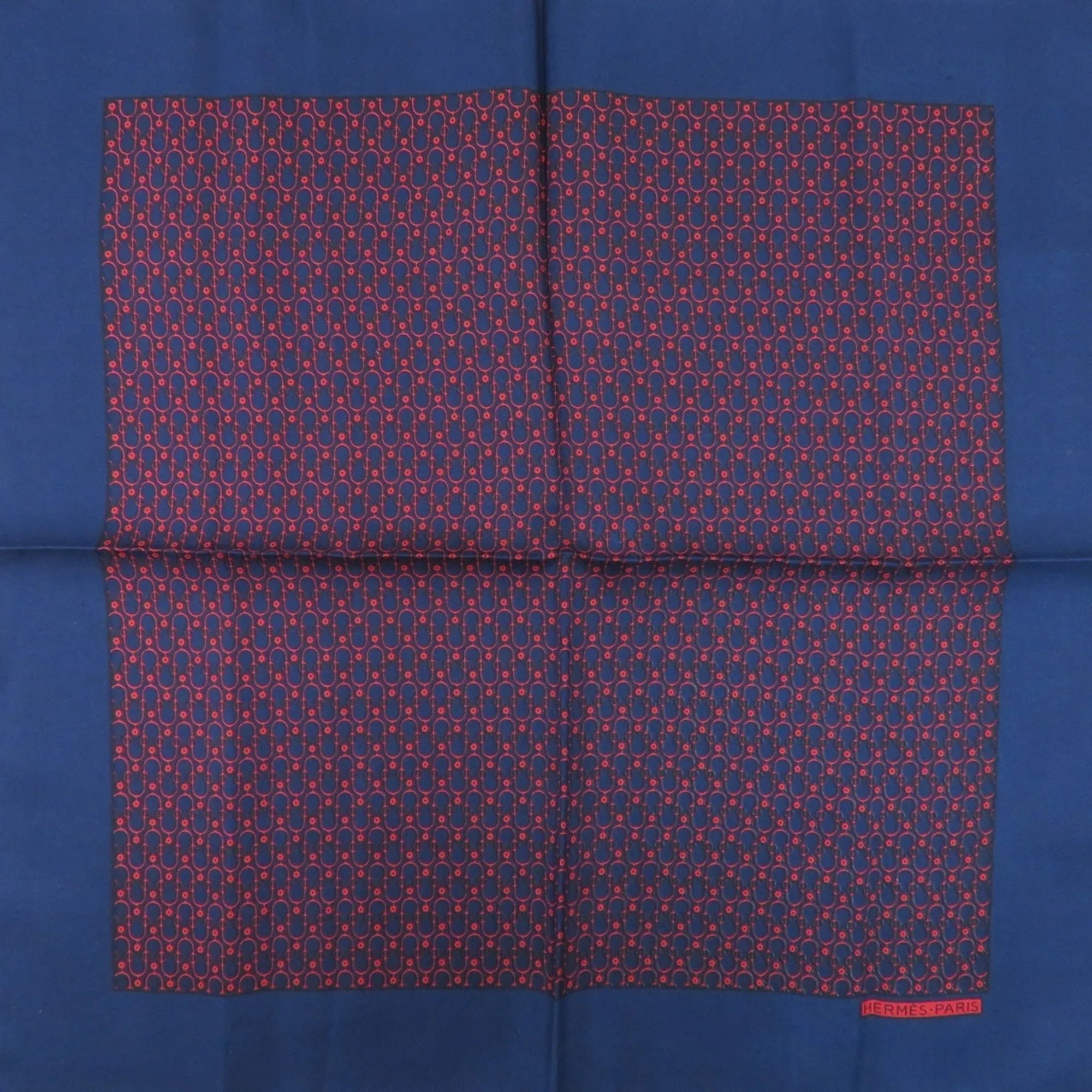 Pre-Owned silk neckerchief Hermes muffler (Good) scarf ladies Carré HERMES 45