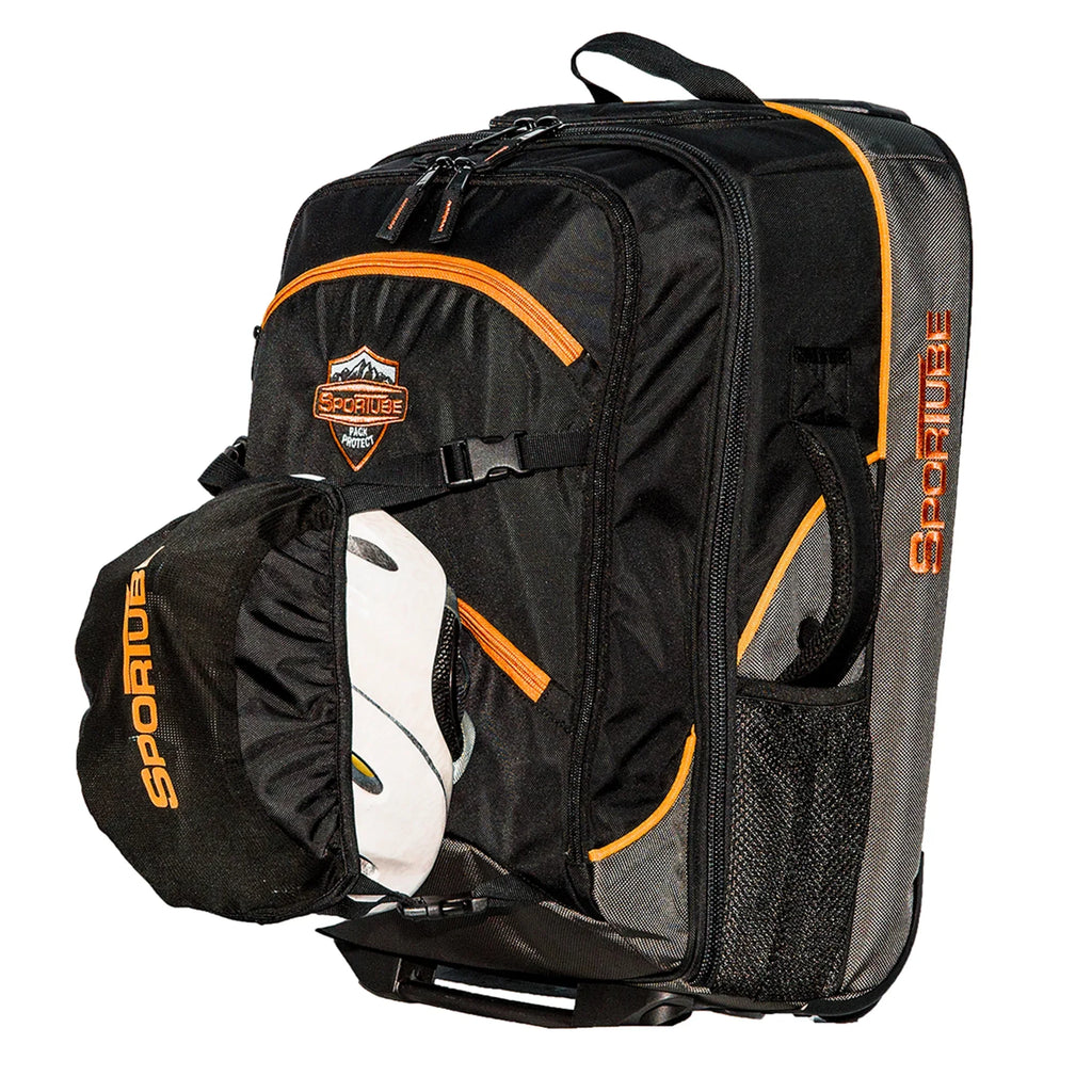 Orange Padded Bag, Cruiser Sportube Gear On Boot & Wheeled Carry Cabin