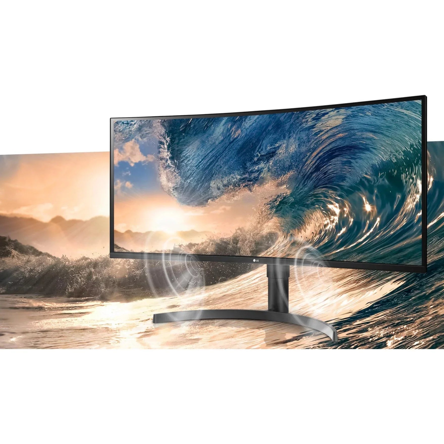 LCD 35WN65C-B Screen Class Gaming 35" Monitor, Curved Ultrawide WQHD LG 21:9