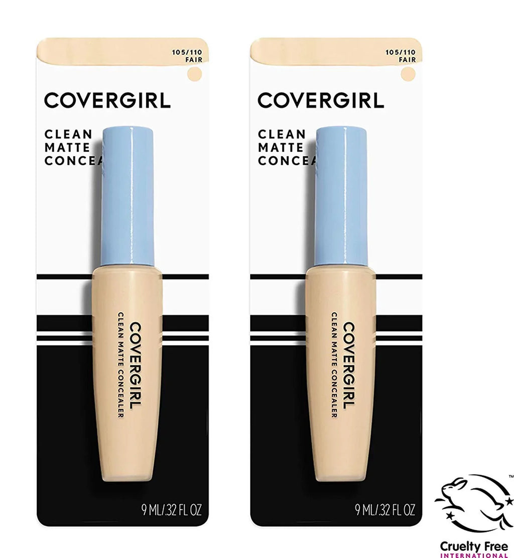 Radiant Oz, Clean Flawless 0.37 Matte Coverage 2 Duo: Achieve Complexion! Fair Covergirl 110, - Fl a Count Concealer,