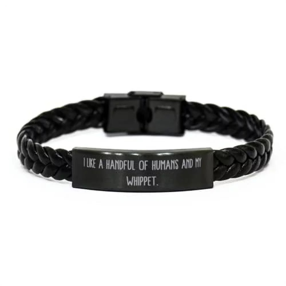 of Bracelet, Handful Leather and I Friends a Braided Humans Whippet Dog Cool Present Pet Like from Fun Whippet, My Lovers, for