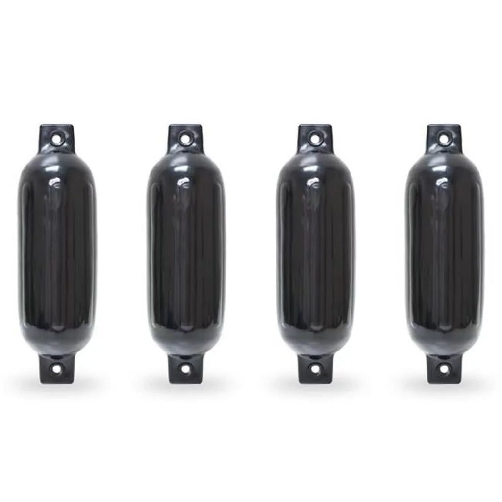 16 Twin Pontoon - Piece Black Harbor in. North 4.5 4516TB Fender, Eye Boat Ribbed 4 East x