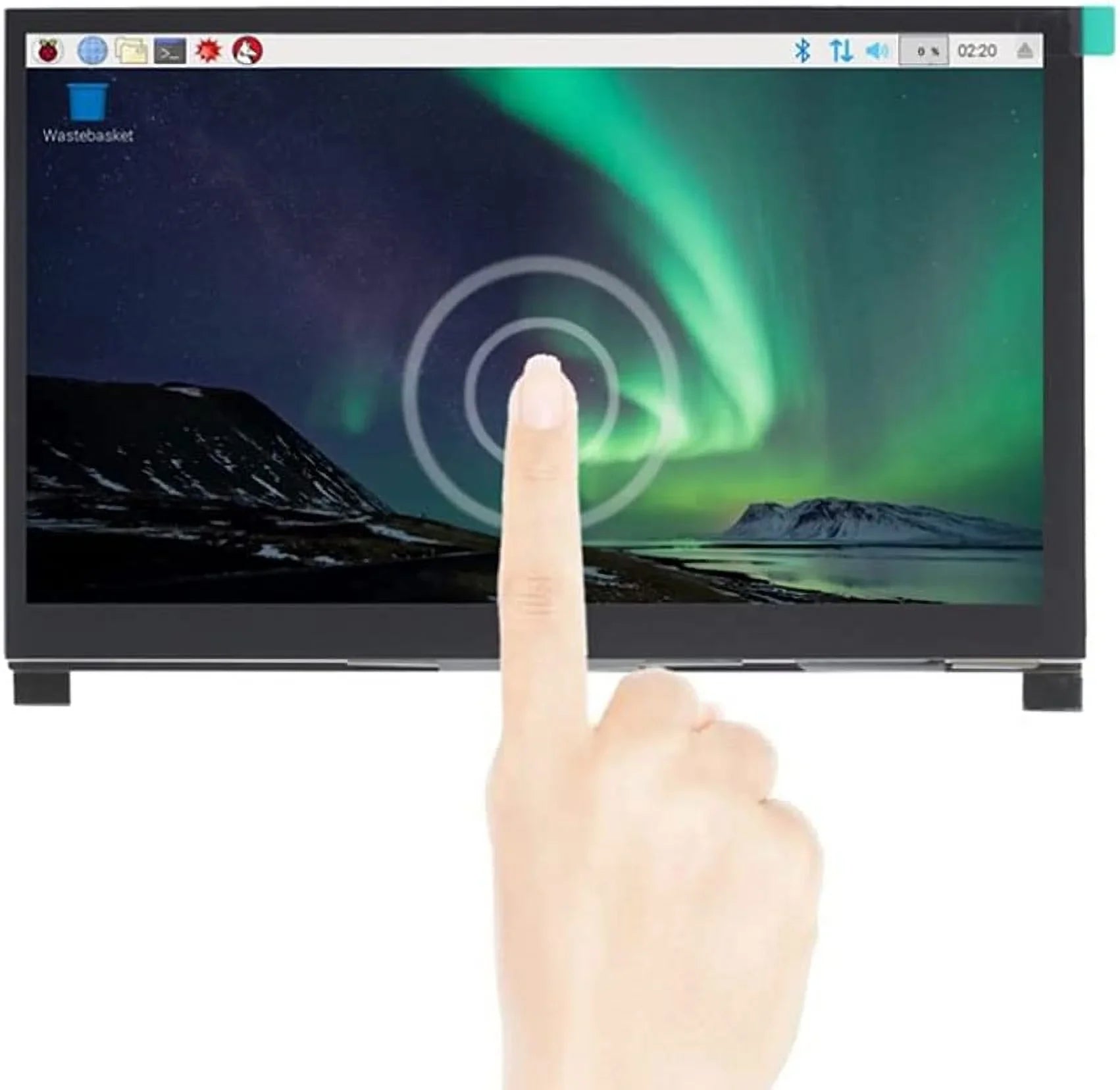 HDMI HDMI Stand-H HD Treedix Display IPS Display Compatible 7 inch Touchscreen Drive-Free LCD Raspberry with 1024x600 3B+/4B with Monitor Monitor Pi