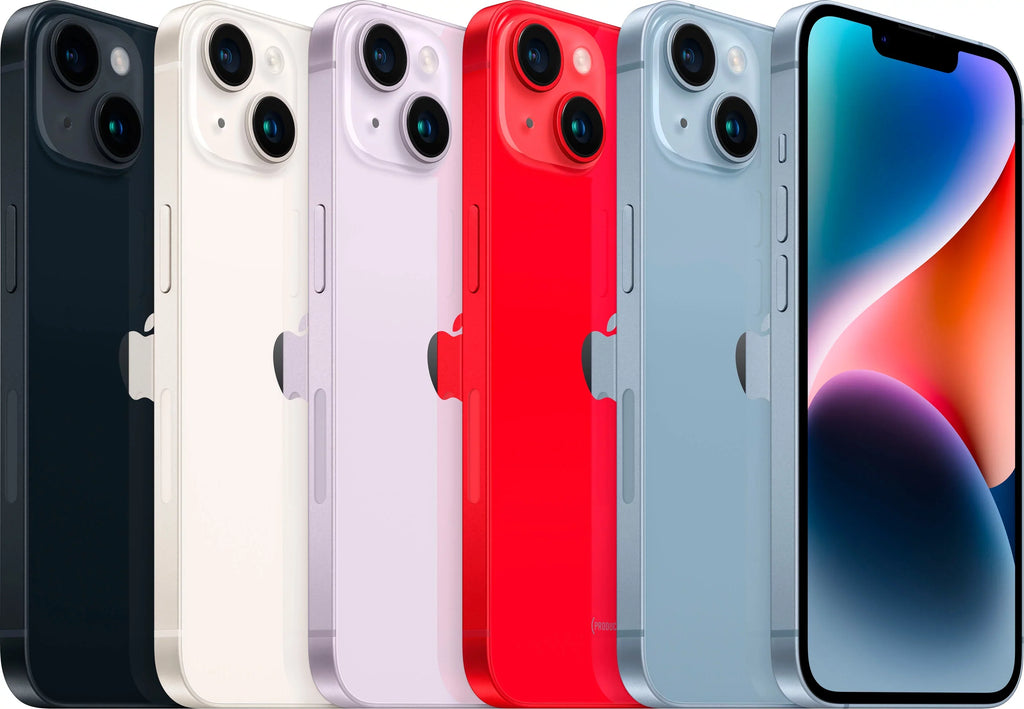 Restored Apple Plus (T-Mobile) 128GB 14 MQ3W3LL/ (Refurbished) Blue iPhone
