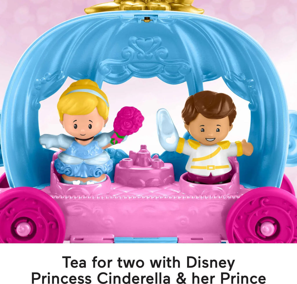 People Dancing Disney with Princess Horse Carriage Figures Little Playset Cinderella’s & Toddler