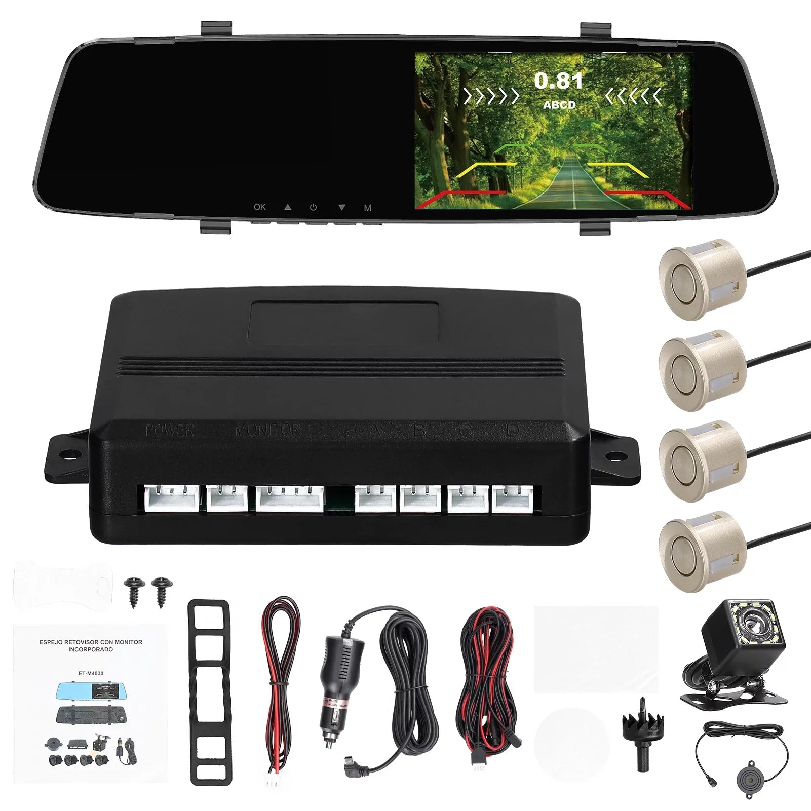 Dash Camera,1080P Dual Inch 4.3 Rear Screen Dual Cam Radars Camera 4.3 Dual 4.3 Reverse Nebublu Rear Camera Camera Inch 4 Reverse Screen Dash Dash Radars Reco DVR Rear Radars Rear Support Inch
