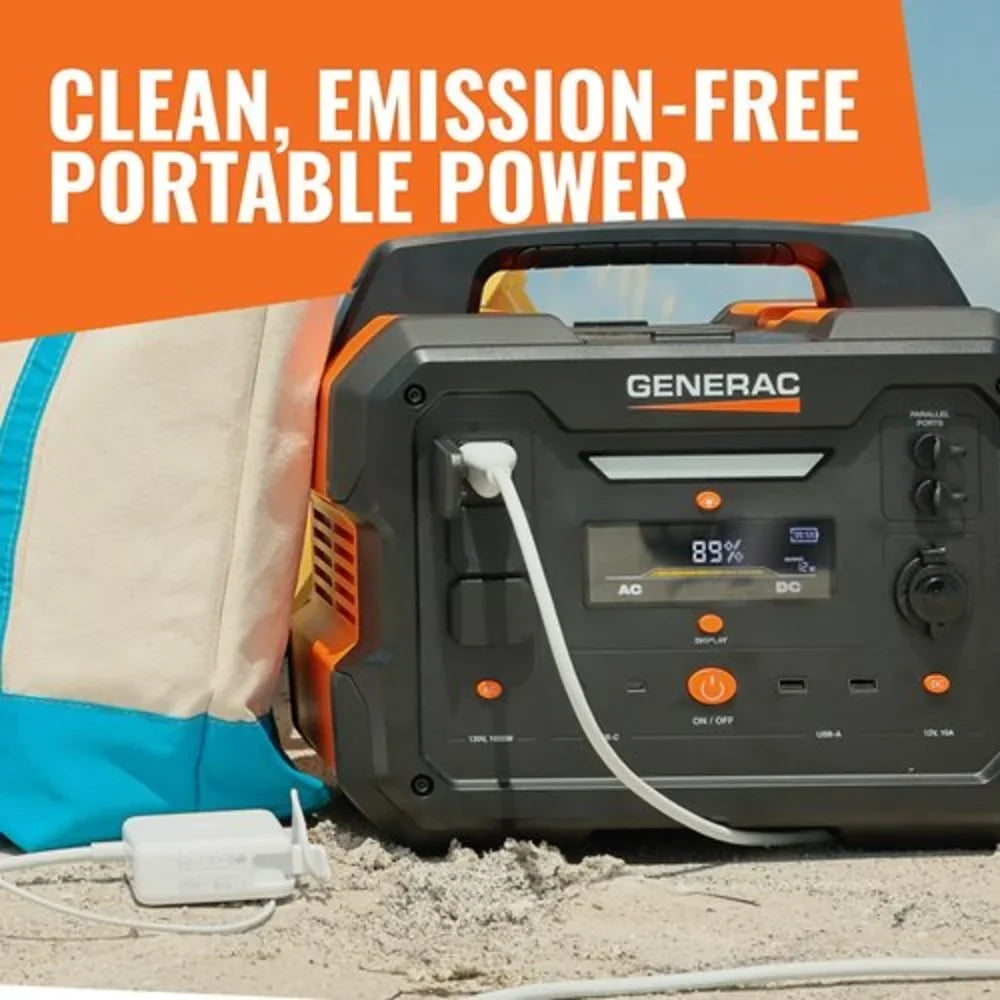 Powered Station Battery Generator 1086Wh Generac - Solar Power 1600/3200 Watts 8025 Charging Compatible Portable Panel