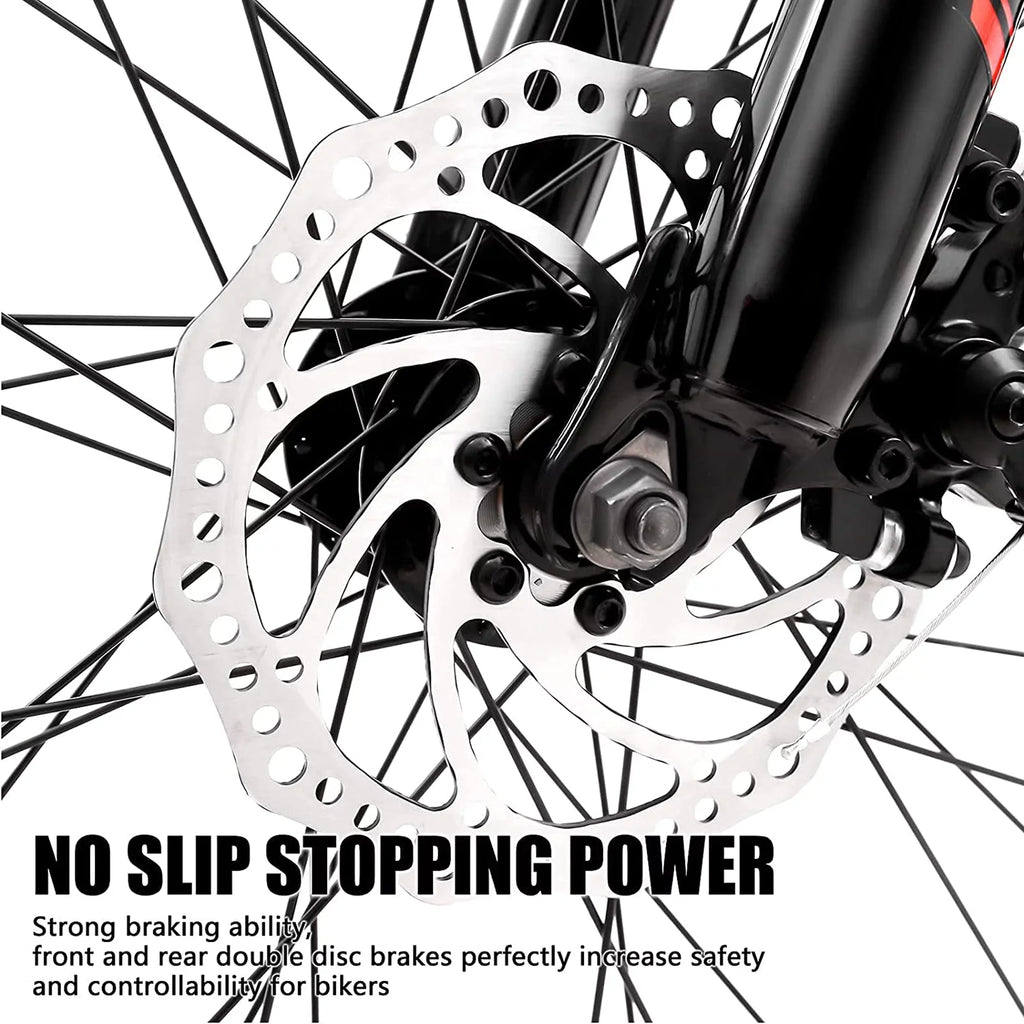 Bike 21 Black, Suspension Brake Speed Dual BK2231YZ MTB Folding Bicycle, Inches Dual 26 Bike Disc Mountain