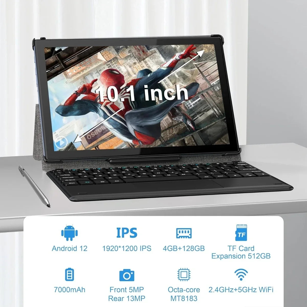 BYYBUO HD Hub, Full Your Tablet: Entertainment FM Radio, 12 Android 10.1" Bluetooth Display,