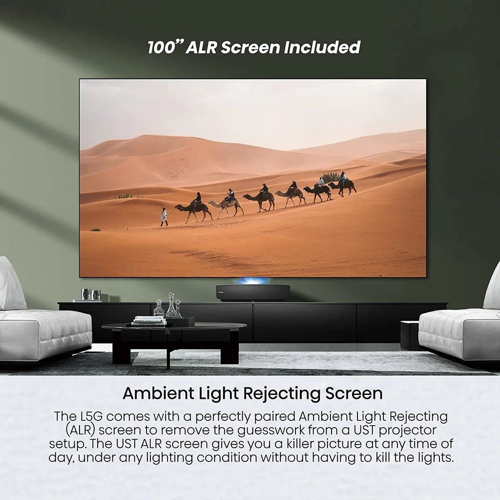 Coverage 100-inch with Additional Ultra Hisense Epic TV 100L5G by Protect (2022) Throw Year Laser ALR 4K Screen 2 with TV Short Android