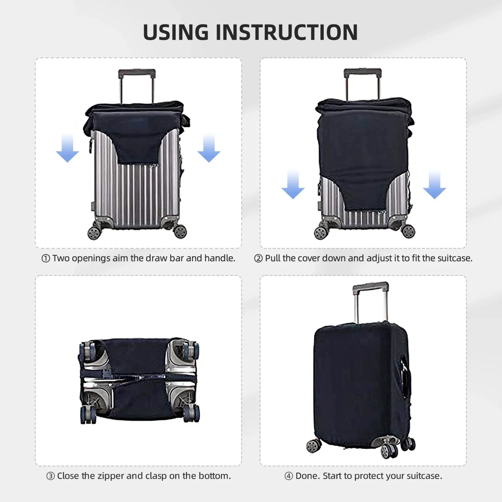Luggage Flowers Adobk Suitcase Cover, Washable And Leaves Lemon Fruits Luggage Women Cover, Men, Suitcase Covers For Protector Accessories-Small Travel Stretch Suitcase For