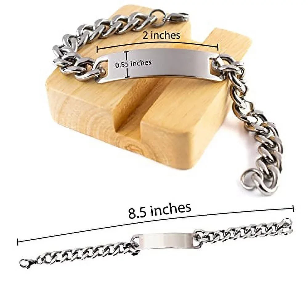 Cuban Chain Friends is Bracelet Engraved for Happy Motivational from, amangny My Bracelet, Trivia Place. Present Trivia