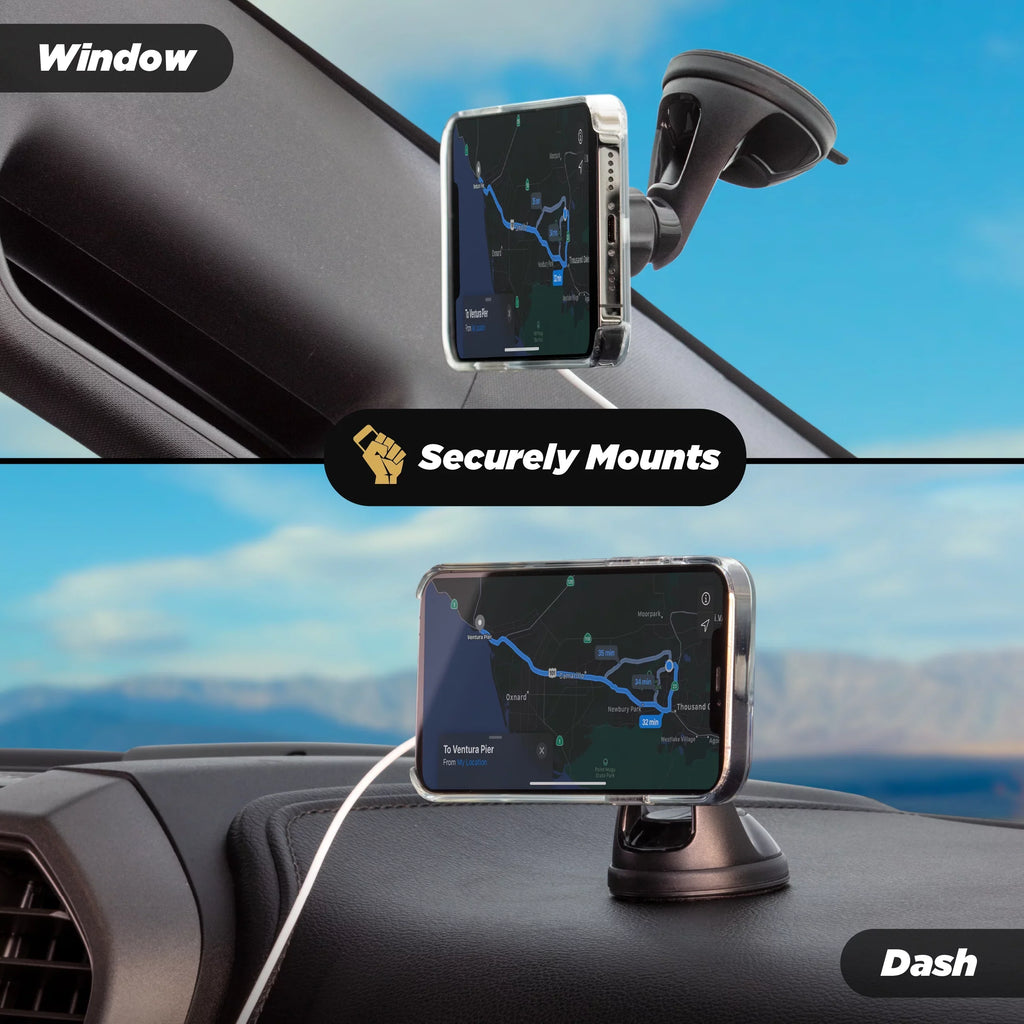 MagicMount MagSafe (MagSafe Charger Phone Is with Included) Mount Car MSHWDPD20-SP MSC Holder Compatible Chargers, NOT Scosche Window/Dash Black Kit