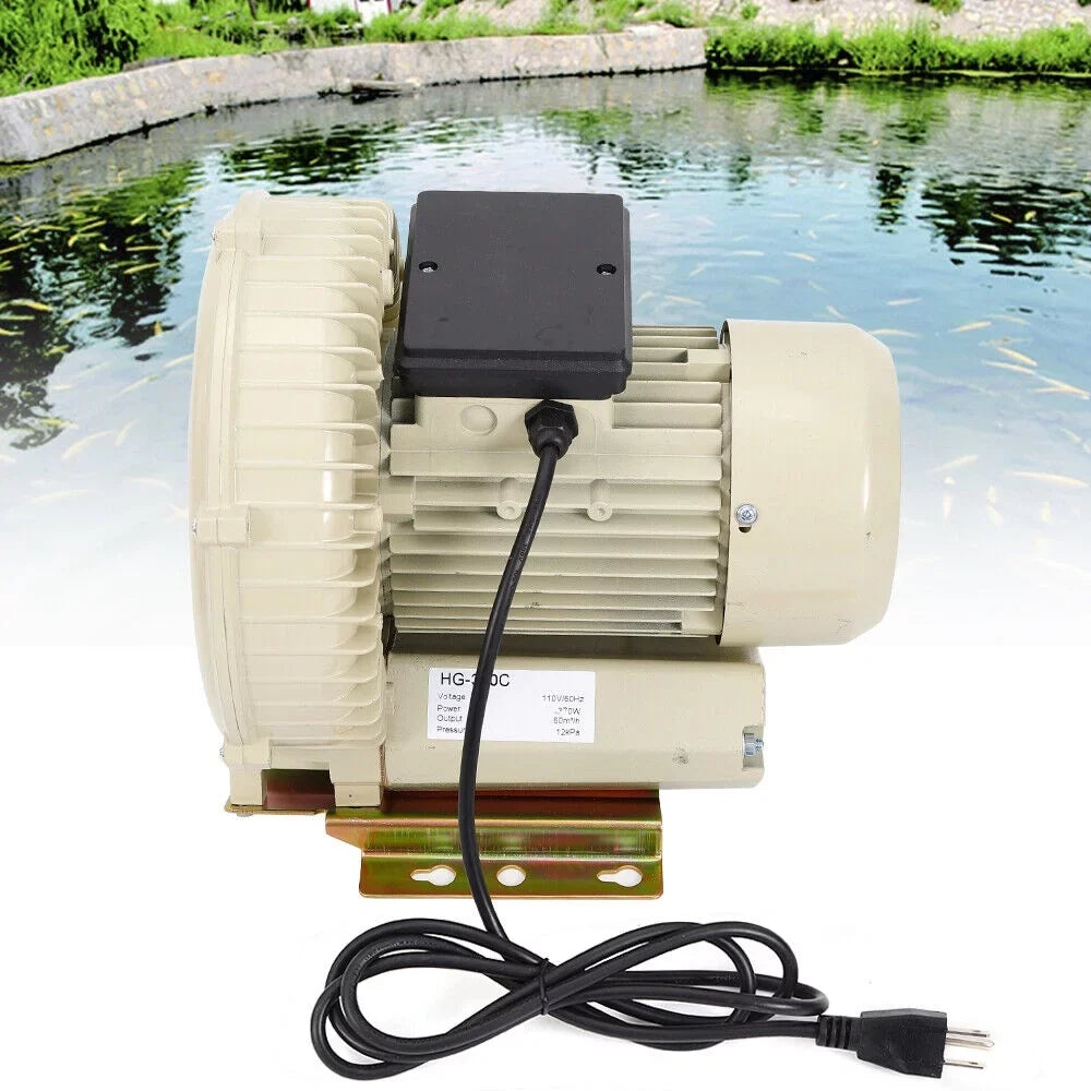 Pressure Air 110V Aquarium Air Hydroponics Fish Miumaeov Aquaculture Blower High Blower 370W Pond Industrial Pump