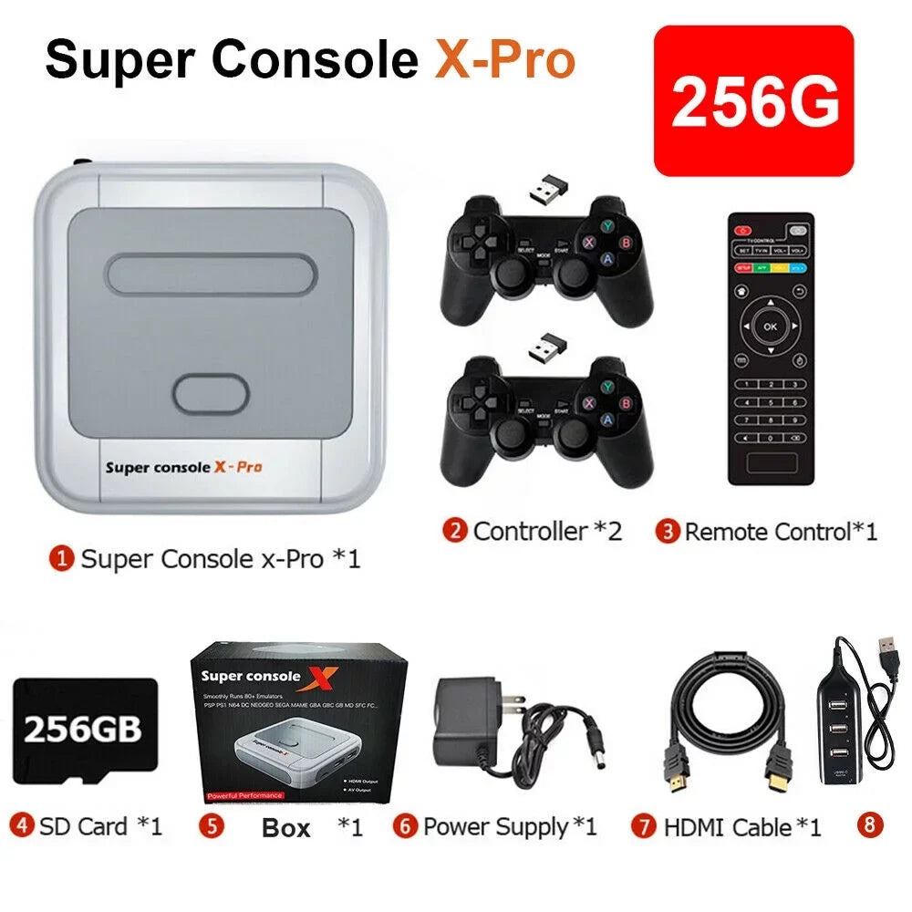 Onemayship Super Games, Systems, Console Console HD/AV Video with Console Dual PRO for TV Built 4K X Output, Compatible PS1/PSP/MAME/ATARI in Retro Systems 256GB, Game Game 50,000+