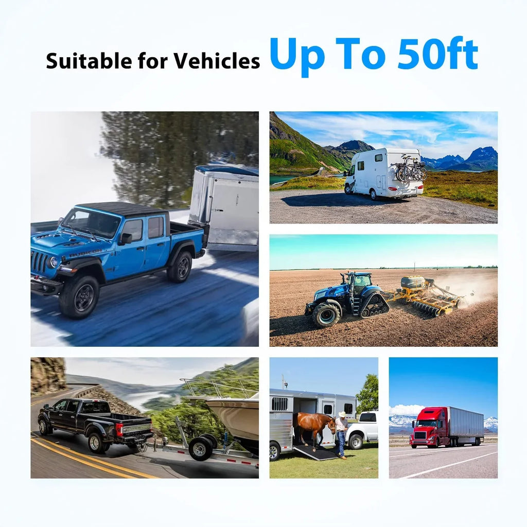 Camera Wireless RV Solar Campervans, Systems, Back 7" Backup Auto-Vox Reverse Camera Rear Monitor Camera Trailer for View Channel Up 2