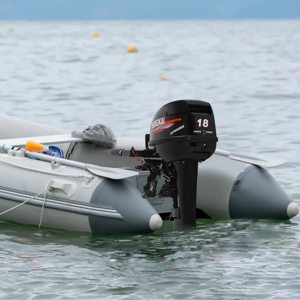 Long Alloy Motor System 18 w/CDI 246cc Outboard Stroke Cooling Boat 2 Shaft Aluminum Engine Water HP Wuzstar Boat Fishing Motor,