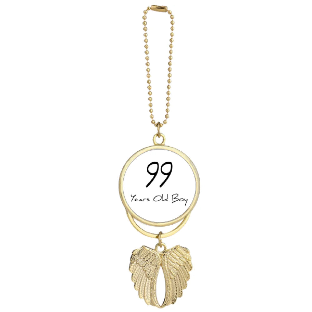 Angel old Age years Pendant Longevity Car Boy Keychain Wing 99
