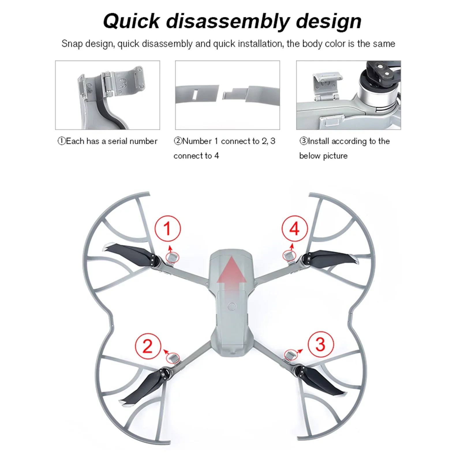 Compatible 2 2S/Mavic Removable Drone CACAGOO Air Propeller Accessories with Guards AIR Propellers Protector