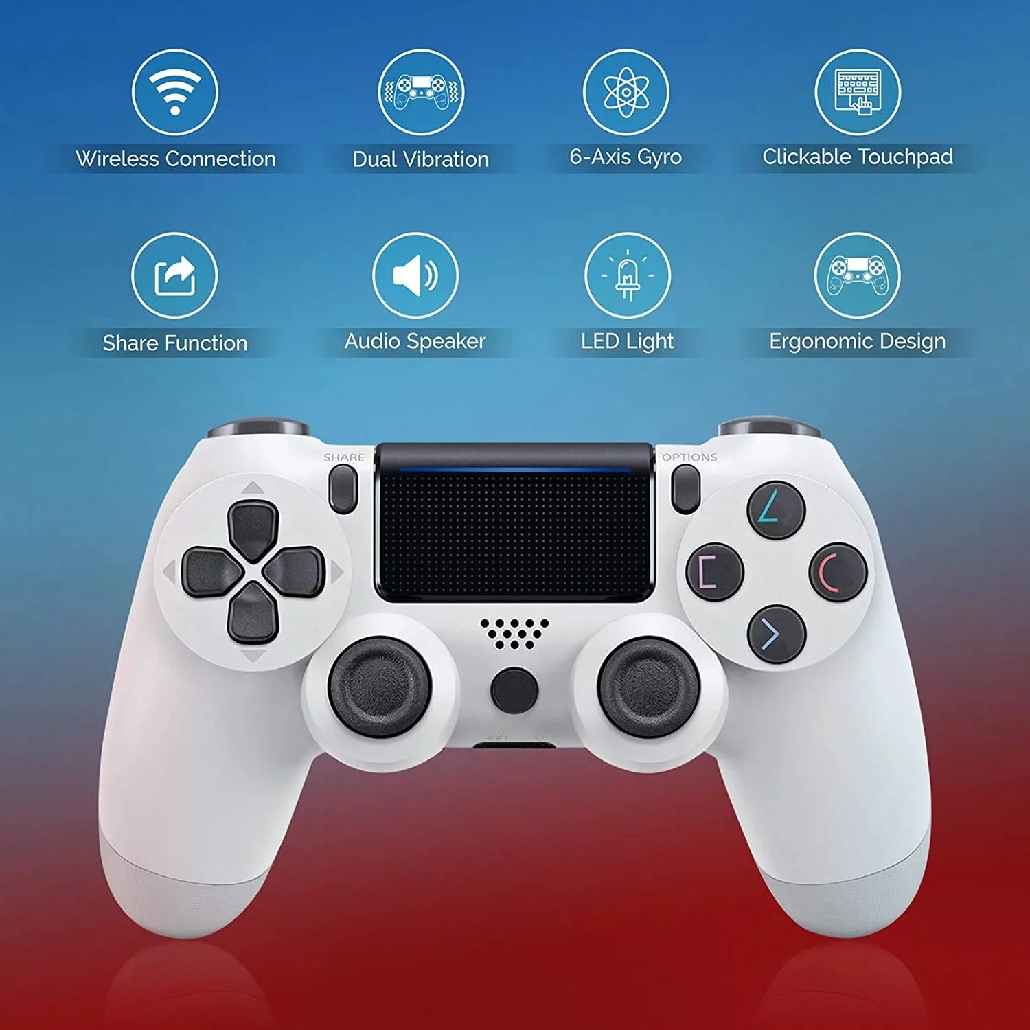 BlueTooth (White) with 1,000 Plus Battery/Built-In Speaker/Gyro/Remote PRO Compatible Samsung Wireless Controller Galaxy Slim Ultra GamePad S21