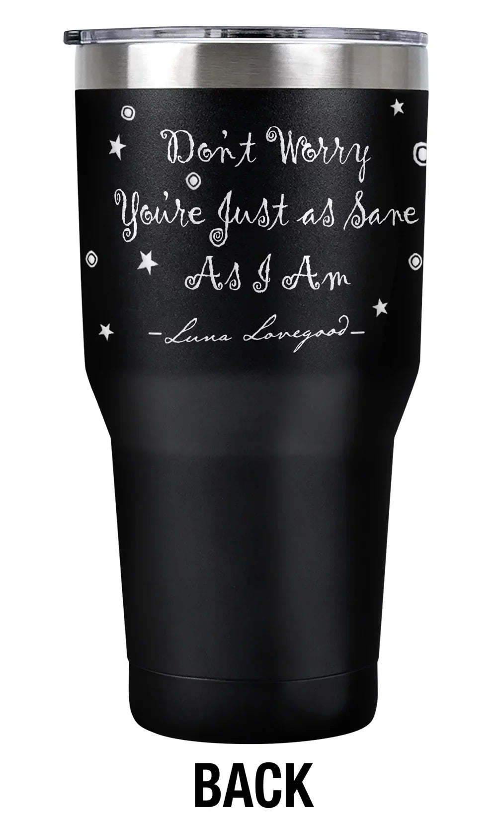 oz Leak Tumbler, The And Harry Part Official Insulated Lovegood Lid Luna Hallows Quote 2 Stainless Resistant Slide-Lock Steel, 30 Travel Potter with Vacuum Deathly Spectrespecs