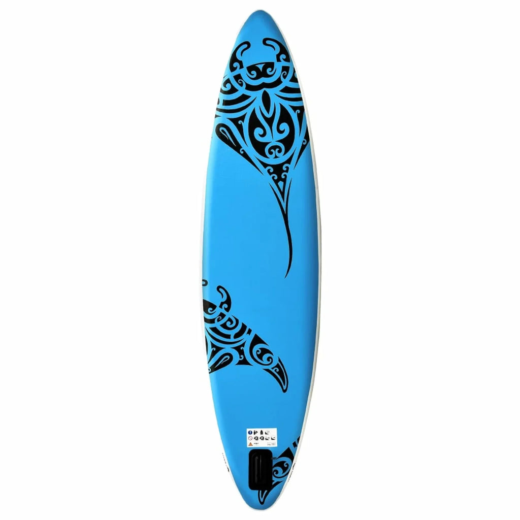 Blue Paddleboard Inflatable 144.1"x29.9"x5.9" Set Walmeck