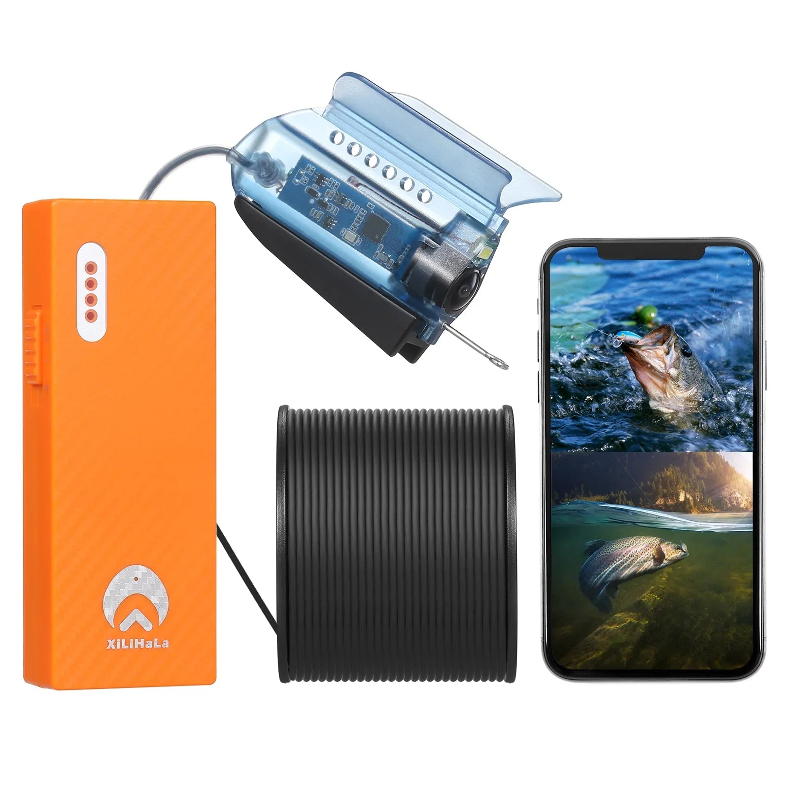 Lake Dive Underwater Finder Fish into 1080P Camera - Gofishup Video Kayak Sea Depths Fishing for Boat Live Ice with