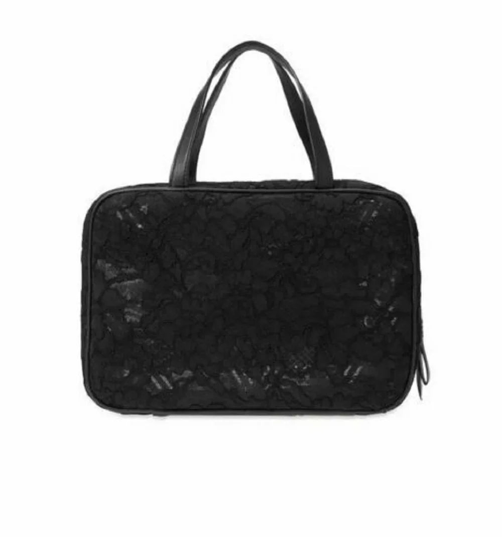 Lace NWT & Floral Clear Case Jetsetter Cosmetics Travel Black Victoria's Bag Secret