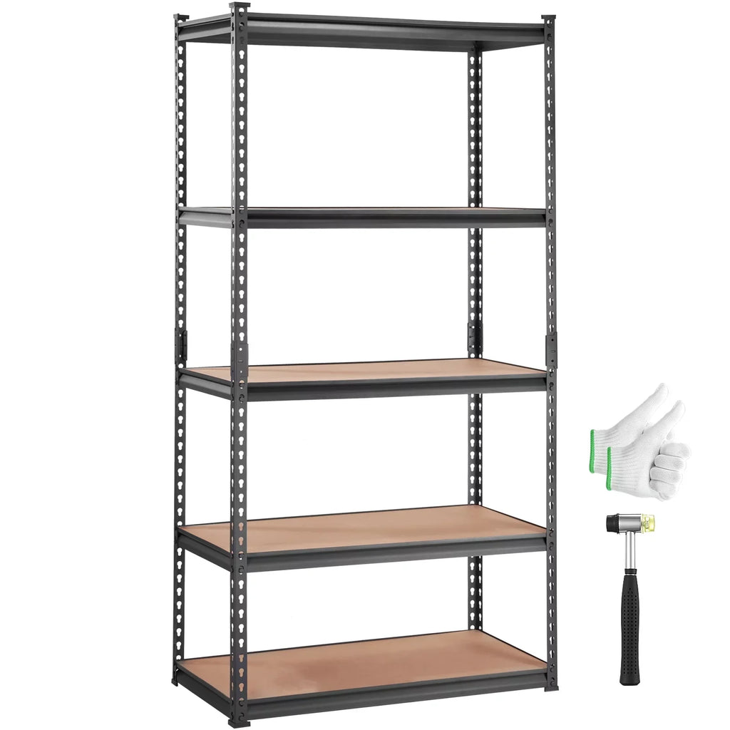 BENTISM Storage Storage Adjustable Unit Rack Shelving Garage 5-Tier lbs 2000 Load