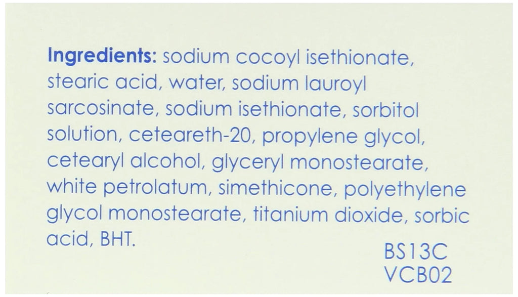 Pack. Vanicream Free 3 3.9 Fragrance - Cleansing Bar, Oz/Pack,