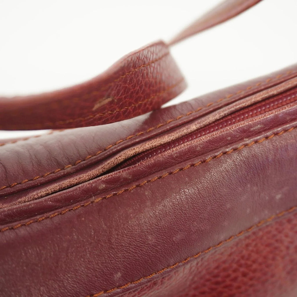 Red Cartier Ladies Shoulder Pre-Owned Bag Leather (Good) Must