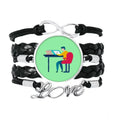 Bracelet Twisted Wristband Knitting Leather Seriously Worked Love Paint Rope Designer Accessory Hard