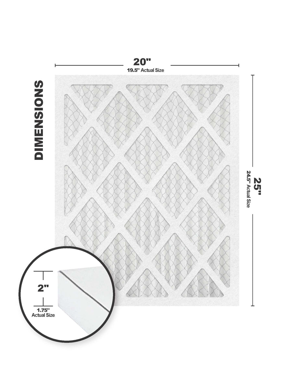 Accumulair Air MERV Filter 10 Odor Carbon Eliminating 20x25x2 (4 Pack)