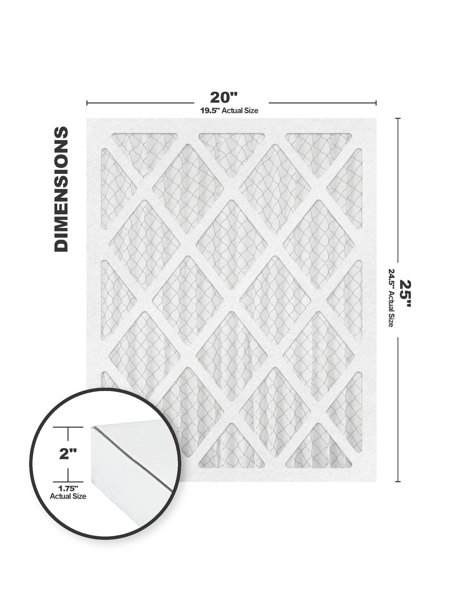 Accumulair Air MERV Filter 10 Odor Carbon Eliminating 20x25x2 (4 Pack)